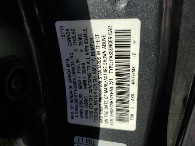 2HGFG3B52EH501721 2014 HONDA CIVIC