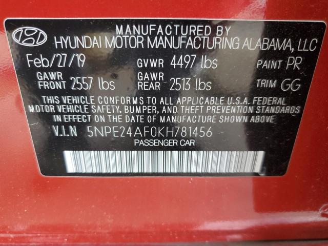 2019 HYUNDAI SONATA SE - 5NPE24AF0KH781456
