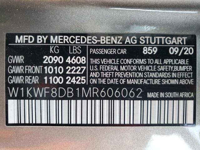 VIN W1KWF8DB1MR606062 2021 MERCEDES-BENZ C-CLASS no.13