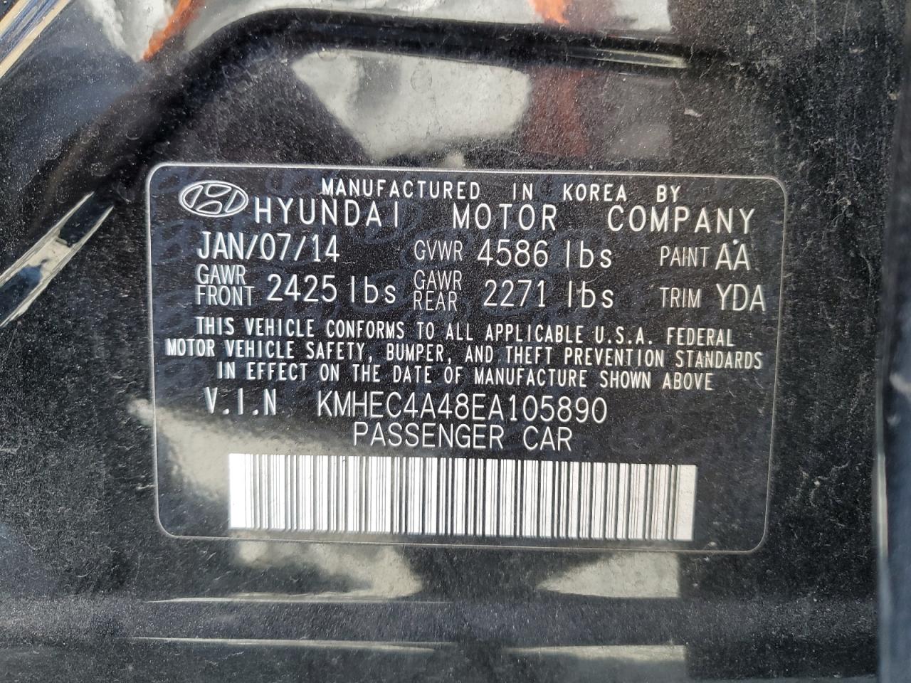 Lot #3028221030 2014 HYUNDAI SONATA HYB