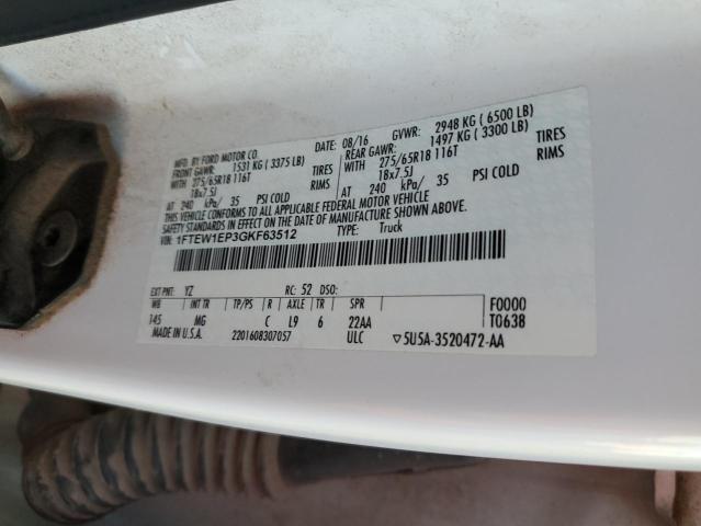 2016 FORD F150 SUPER - 1FTEW1EP3GKF63512
