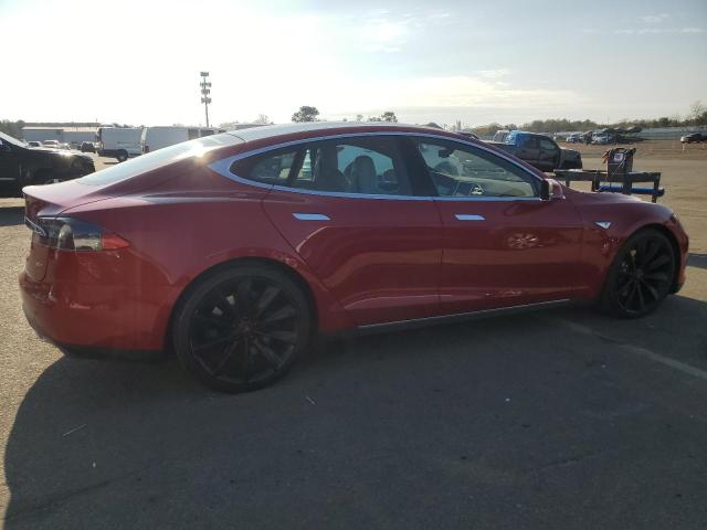 TESLA MODEL S 2015 red hatchbac electric 5YJSA1E29FF118418 photo #4