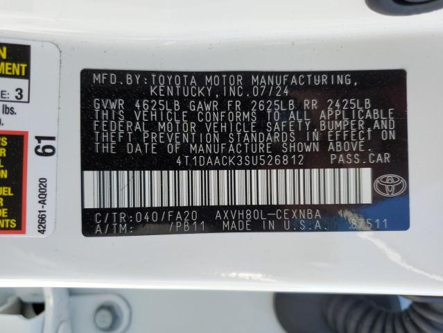 VIN 4T1DAACK3SU526812 2025 TOYOTA CAMRY no.13