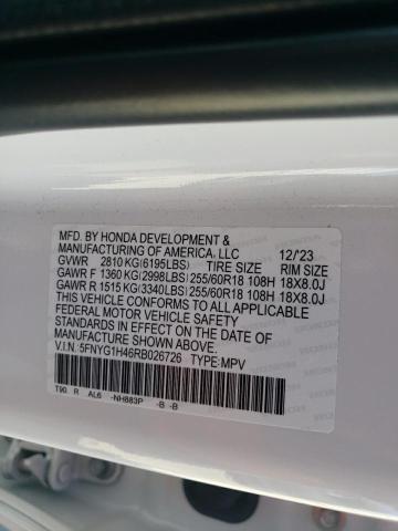 2024 HONDA PILOT 5FNYG1H46RB026726