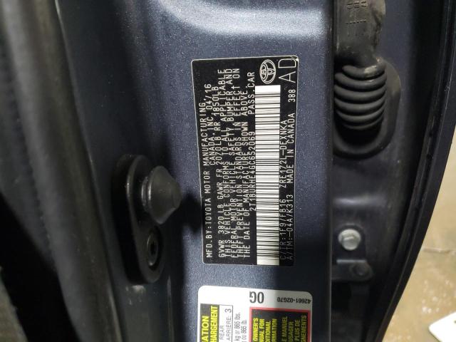 2016 TOYOTA COROLLA L - 2T1BURHE4GC652069