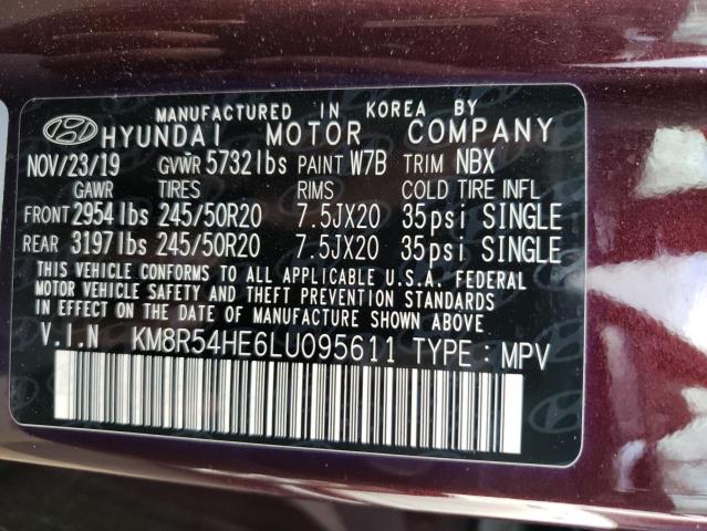 VIN KM8R54HE6LU095611 2020 Hyundai Palisade, Limited no.13