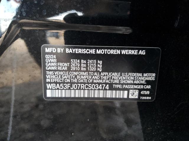 2024 BMW 530 XI - WBA53FJ07RCS03474
