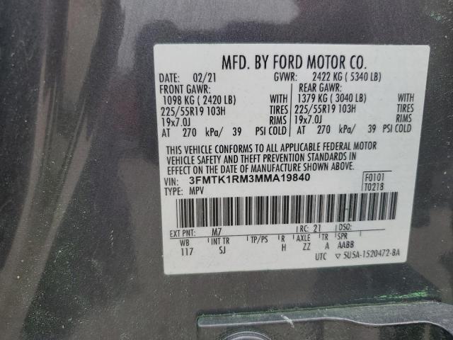 2021 FORD MUSTANG MA - 3FMTK1RM3MMA19840