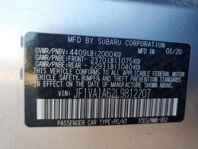 2020 SUBARU WRX - JF1VA1A62L9812207