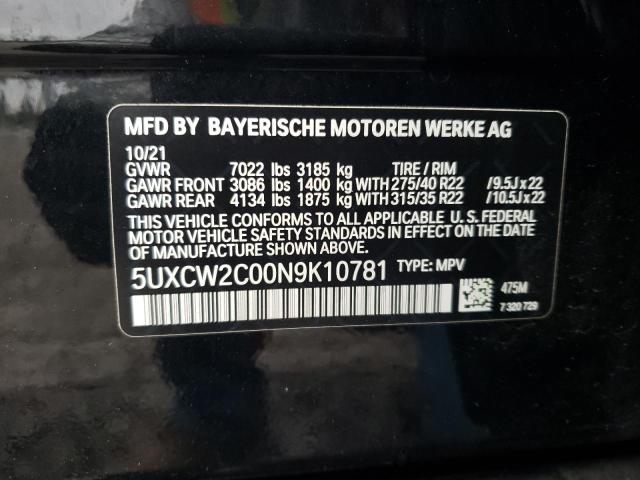 VIN 5UXCW2C00N9K10781 2022 BMW X7 no.13