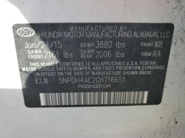 2016 HYUNDAI ELANTRA SE - 5NPDH4AE2GH716651