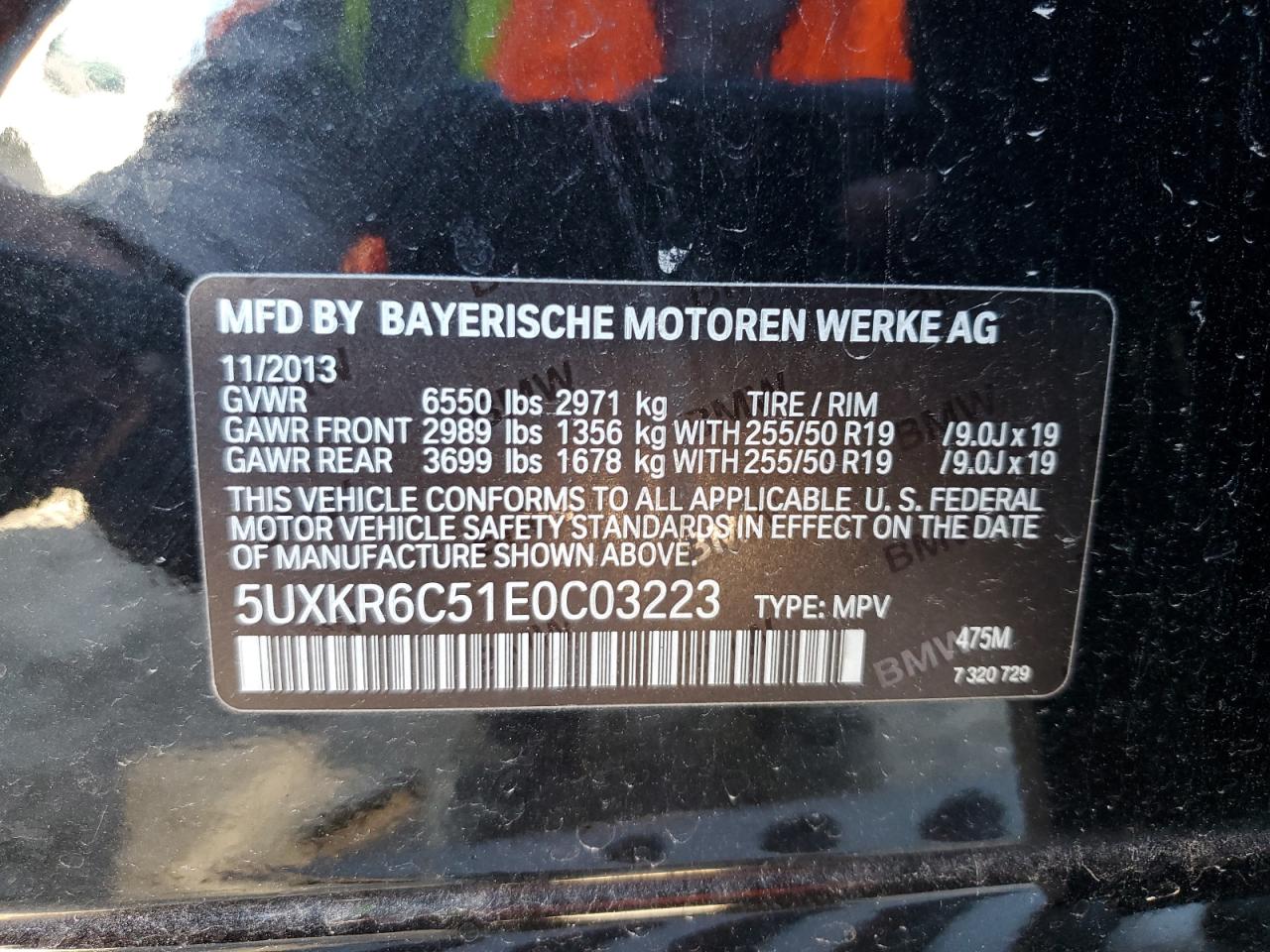 Lot #2996718868 2014 BMW X5 XDRIVE5