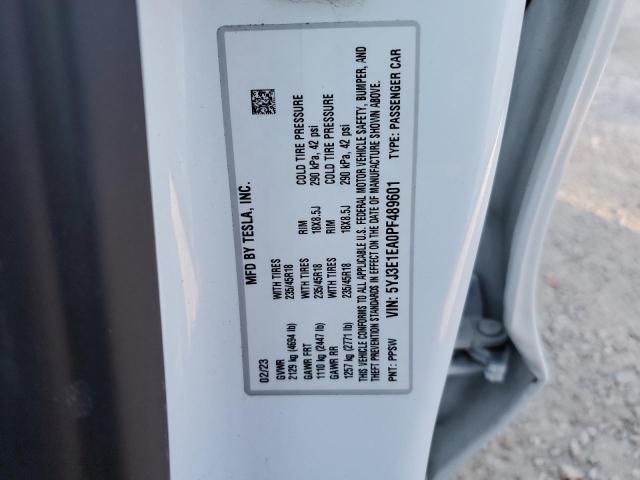 VIN 5YJ3E1EA0PF489601 2023 TESLA MODEL 3 no.14