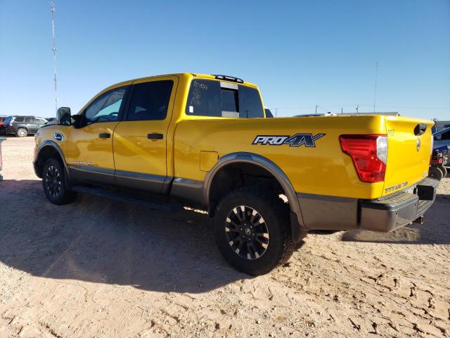 NISSAN TITAN XD S 2016 yellow crew pic diesel 1N6BA1F44GN510108 photo #3