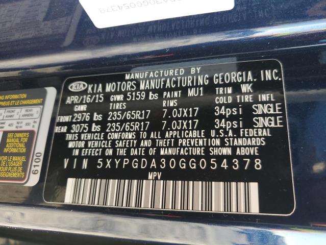 2016 KIA SORENTO LX - 5XYPGDA30GG054378
