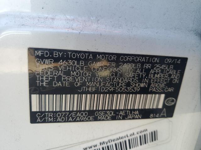 2015 LEXUS IS 250 - JTHBF1D29F5053539
