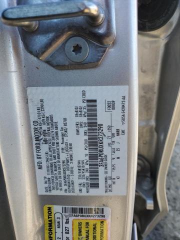 2019 FORD FUSION TIT - 3FA6P0RUXKR273290