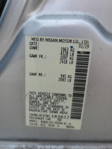 2019 NISSAN ALTIMA SR - 1N4BL4CV3KC183822