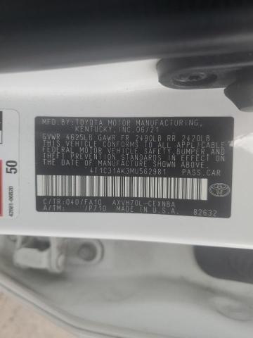 2021 TOYOTA CAMRY LE - 4T1C31AK3MU562981