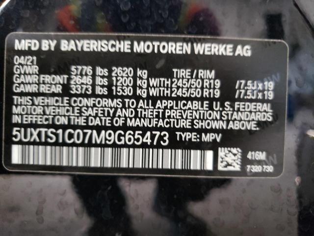 2021 BMW X3 XDRIVE3 - 5UXTS1C07M9G65473