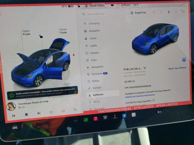 VIN 7SAYGDEE2PA108044 2023 TESLA MODEL Y no.9