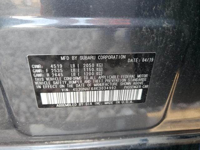 2019 SUBARU LEGACY 2.5 - 4S3BNAF68K3034992