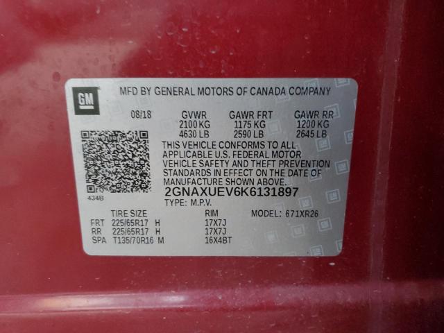 2019 CHEVROLET EQUINOX LT - 2GNAXUEV6K6131897