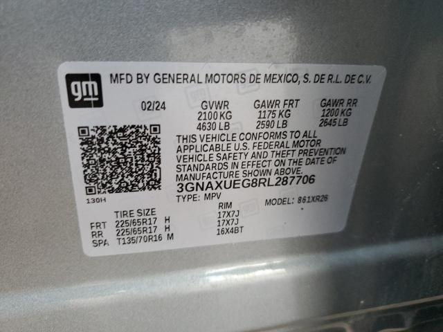 VIN 3GNAXUEG8RL287706 2024 CHEVROLET EQUINOX no.14