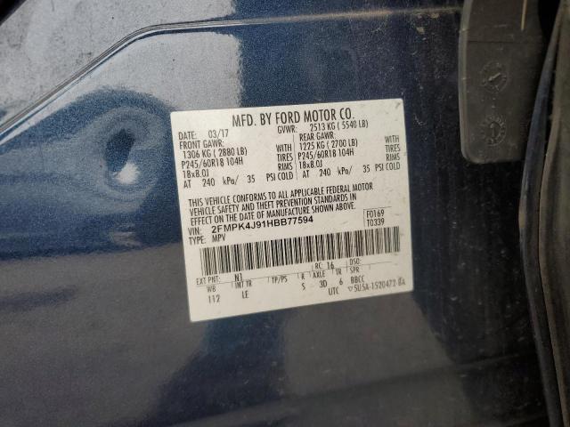 2017 FORD EDGE SEL - 2FMPK4J91HBB77594
