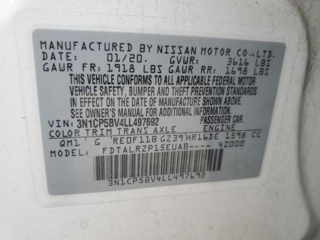 VIN 3N1CP5BV4LL497692 2020 NISSAN KICKS no.13