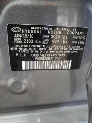 2017 HYUNDAI ELANTRA SE - KMHD74LF8HU097839