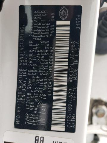 2021 TOYOTA AVALON LIM 4T1CA1ABXMU008262