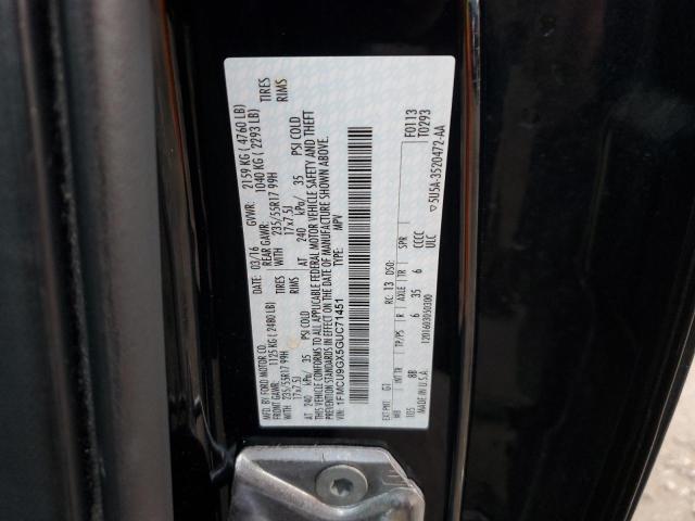 2016 FORD ESCAPE SE - 1FMCU9GX5GUC71451