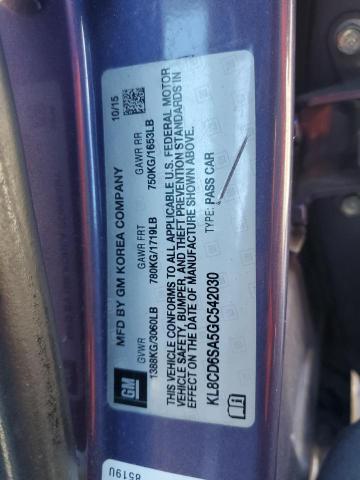 2016 CHEVROLET SPARK 1LT - KL8CD6SA5GC542030