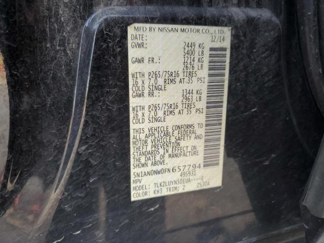 2015 NISSAN XTERRA X 5N1AN0NW0FN657794