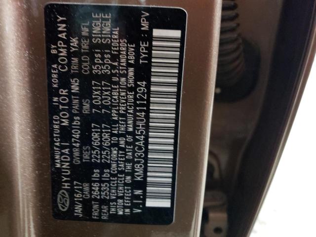 2017 HYUNDAI TUCSON LIM - KM8J3CA45HU411294
