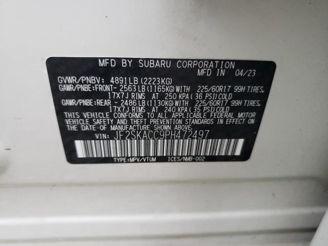 2023 SUBARU FORESTER JF2SKACC9PH472497
