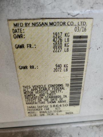 2016 NISSAN ALTIMA 2.5 - 1N4AL3AP5GC186450
