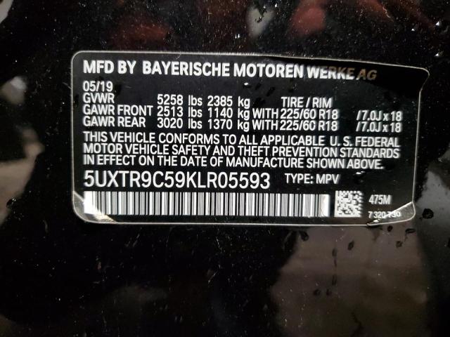 VIN 5UXTR9C59KLR05593 2019 BMW X3 no.13