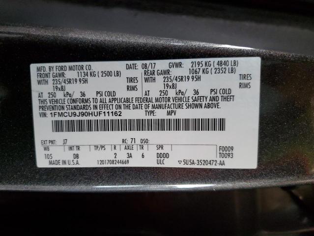 2017 FORD ESCAPE TIT - 1FMCU9J90HUF11162