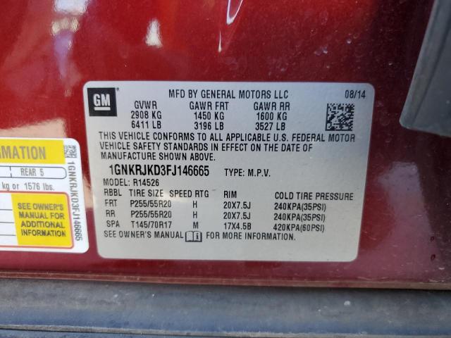 2015 CHEVROLET TRAVERSE L - 1GNKRJKD3FJ146665