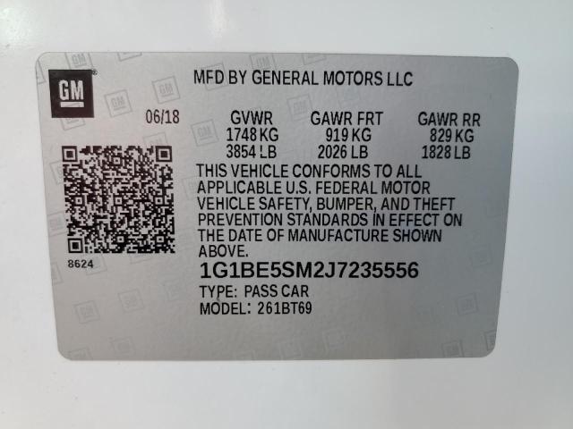 2018 CHEVROLET CRUZE LT - 1G1BE5SM2J7235556