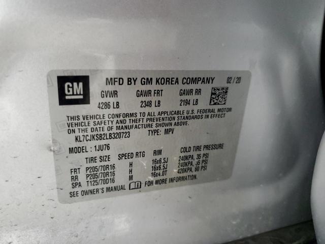 2020 CHEVROLET TRAX LS - KL7CJKSB2LB320723