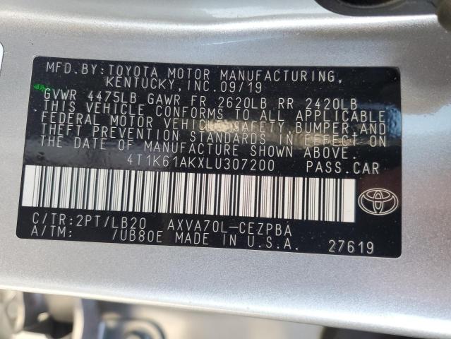 2020 TOYOTA CAMRY XSE - 4T1K61AKXLU307200