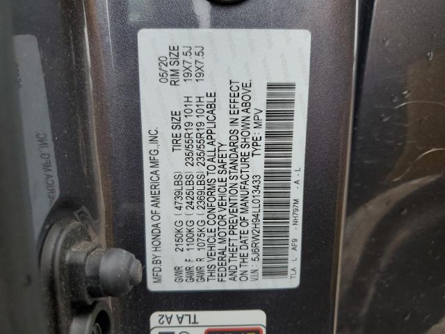2020 HONDA 0 5J6RW2H94LL013433