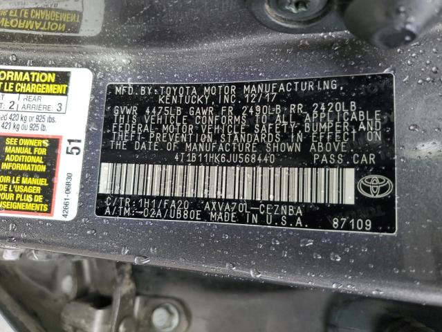 VIN 4T1B11HK6JU568440 2018 TOYOTA CAMRY no.13