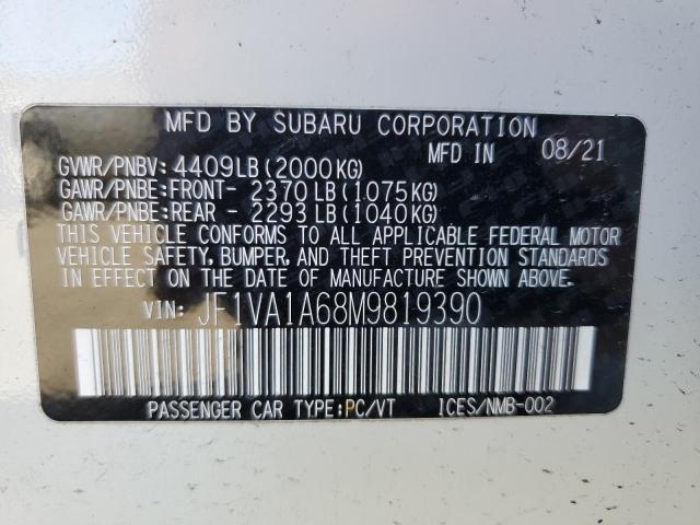 2021 SUBARU WRX - JF1VA1A68M9819390