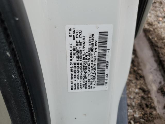 VIN 5FNRL5H35GB165077 2016 HONDA ODYSSEY no.13