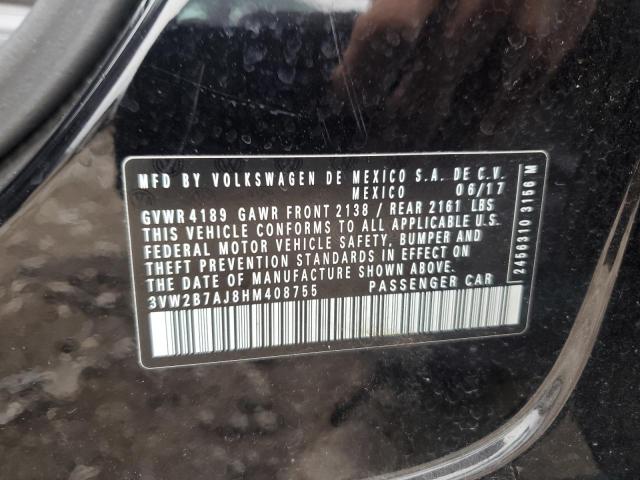 2017 VOLKSWAGEN JETTA S - 3VW2B7AJ8HM408755