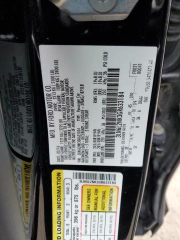 2016 LINCOLN MKZ BLACK 3LN6L2NK3GR633184